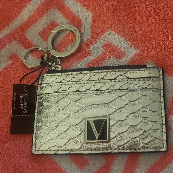 Victoria's Secret NWT Metallic Classic Card Case Keychain - Picture 5 of 9